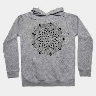 Black and White Mandala Hoodie